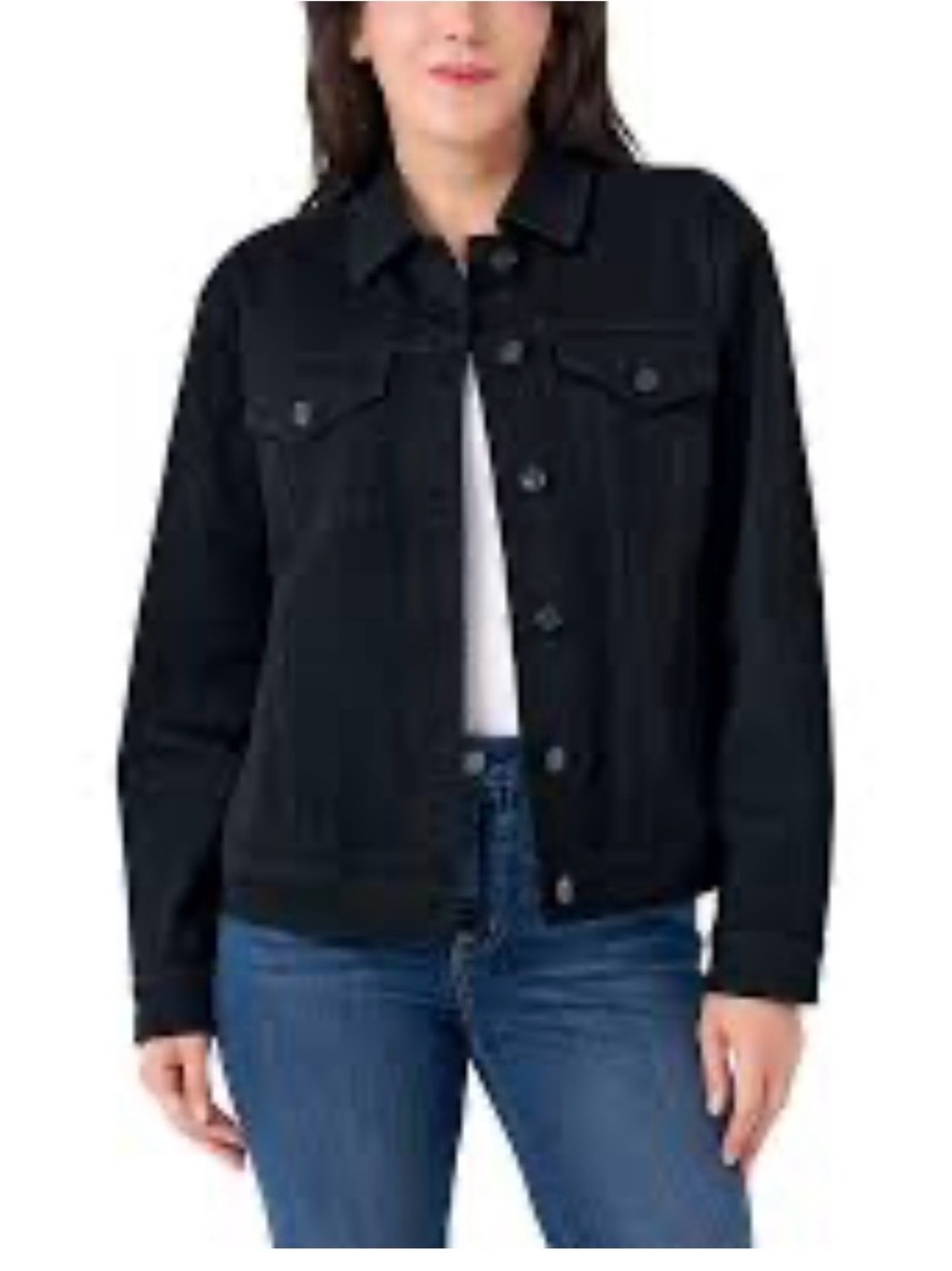 Seven7 Black Jean Trucker Jacket
